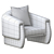 Elegant Luke Armchair: Modern Design, Luxurious Comfort 3D model small image 5