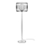 Elegant Gold-White Floor Lamp, 142cm 3D model small image 2