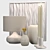 Elegant Ceramic Decor Set 3D model small image 2