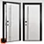 Durable Domani 100: Aviation-Grade Aluminum Entry Door 3D model small image 1