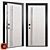 Durable Domani 100: Aviation-Grade Aluminum Entry Door 3D model small image 4