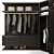 Modern P-Shaped Wardrobe 3D model small image 2