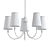 Elegant Matte Black Chandelier 3D model small image 2