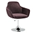Sleek Macchiato Armchair 3D model small image 1