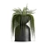 Exotic Black Pot Plant Collection 3D model small image 5