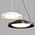 Elegant DOLME LED Pendant- A Modern Delight 3D model small image 1