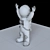 Cosmic Astronaut Figurine 3D model small image 4