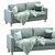 Stylish Karlstad Sofa by IKEA 3D model small image 2