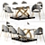 Sleek Gold Dining Chair: Modern PU Leather & Stainless Steel 3D model small image 11