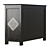 Midnight Astro Cabinet: Exquisite Mother of Pearl Inlay 3D model small image 6