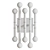 Modern Bamboo Glam: Meurice Five-Arm Sconce 3D model small image 4