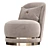 Perla Velvet Accent Armchair 3D model small image 1