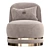 Perla Velvet Accent Armchair 3D model small image 2