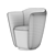 Sophisticated Audrey S Armchair 3D model small image 5