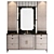 Elegant Brass-Trimmed Vanity 3D model small image 1