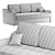 Elegant Melani Dorio Gray Sofa 3D model small image 2