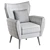 Modern Wilson Accent Chair with Light Legs 3D model small image 4