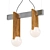 Elegant Wooden Pendant Light 3D model small image 1