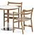 Scandinavian Charm: CH46 & CH47 Chairs + Briscola Table 3D model small image 2