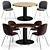 Stylish Gubi Beetle Dining Set 3D model small image 1