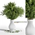 Green Branch Plants in Vase 3D model small image 1