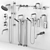 Sutton Rejuvenation Bath Faucets & Shower Set 3D model small image 2