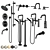 Sutton Rejuvenation Bath Faucets & Shower Set 3D model small image 4