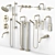 Sutton Rejuvenation Bath Faucets & Shower Set 3D model small image 5