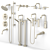 Sutton Rejuvenation Bath Faucets & Shower Set 3D model small image 6