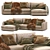 Luxury Flexform Leather Sofa: Magnum 3D model small image 2