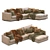 Luxury Flexform Leather Sofa: Magnum 3D model small image 3