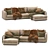 Luxury Flexform Leather Sofa: Magnum 3D model small image 4