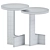 Modern Beam Side Tables: Ariake 3D model small image 3