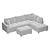 Luxury Sofa & Ottoman Set 3D model small image 4