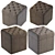 Classic Style Textured Pouf 3D model small image 1