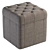 Classic Style Textured Pouf 3D model small image 2