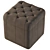 Classic Style Textured Pouf 3D model small image 3