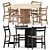 Scandinavian Elegance: CH46 & CH47 Chairs + Palais Royal Table 3D model small image 1