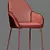 Modern Daniella Strip Dining Chair 3D model small image 4