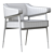 Elegant Derome Dining Arm Chair 3D model small image 4