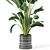 Concrete Pot Indoor Plant Set 3D model small image 4