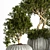 Outdoor Oasis: 3 Tree Concrete Planter 3D model small image 2