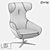 LoftDesigne Armchair 10847: Metal & Eco Leather 3D model small image 2