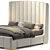 Italian Galimberti Nino Bed: Zaffiro Alto 180 3D model small image 4