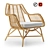 Venice Rattan Accent Chair: Handcrafted Elegance 3D model small image 1