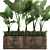 Tropical Plant Collection in Rustic Metal Pots 3D model small image 3