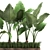 Tropical Plant Collection in Rustic Metal Pots 3D model small image 5