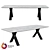 OM Kronco Neri - Elegant Ceramic Dining Table 3D model small image 1