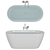 Modern Duravit D-NEO Bathtub 3D model small image 1