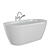 Modern Duravit D-NEO Bathtub 3D model small image 2